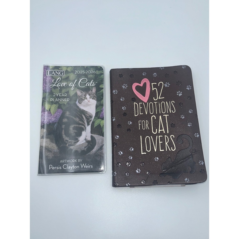 Lang Love of Cats 2025-2026 2Year Planner & 52 Devotions for Cat Lovers Book Set